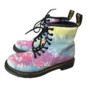 Dr. Martens Kids Tie-Dye Boots - Pink, Blue, Yellow